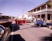 Williston High School band marching in a Cedar Key parade.