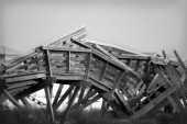 Boardwalk damaged by Hurricane Ivan - Navarre Beach, Florida.