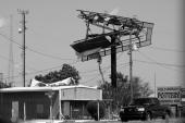 Billboard damaged by Hurricane Ivan - Navarre, Florida.