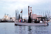 "African Queen" steam launch cruising in Key West Bight - Key West, Florida.