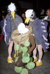 People in costume on Duval Street during Fantasy Fest 1987 - Key West, Florida.