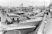 Boats docked along North Roosevelt Boulevard during the Mariel Boatlift.