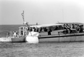 "Peregrine" returning from Mariel, Cuba with refugees on board - Key West, Florida.