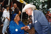 Bill Monroe speaks to Mary McClain - White Springs, Florida .