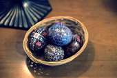 Easter eggs decorated by Ola Kryway and apprentice Mary Martin using the Ukrainian pysanky technique - Titusville, Florida.