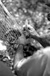 Max Dooley weaving a cast net - Lakeland, Florida.