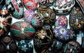 Easter eggs decorated by Ola Kryway - Titusville, Florida.