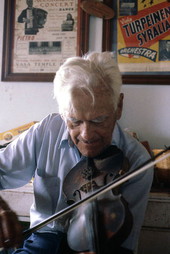 Finnish fiddler William Syralia at his home - Lake Worth, Florida.