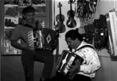 Norteno accordion player Tomas Granado, left, and his apprentice Abe Arrazola - Homestead, Florida