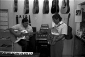 Norteno accordion player Tomas Granado, right, and his apprentice Abe Arrazola - Homestead, Florida