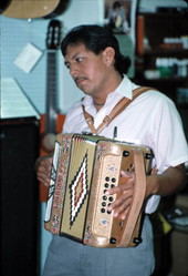 Tomas Granado, Norteno accordion player - Homestead, Florida.