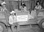 Billy Bowlegs III, front, with Frank and Lottie Shore and their children at the 1958 Florida Folk Festival - White Springs, Florida