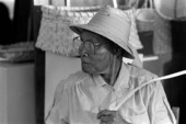 Basket maker Lucreaty Clark at the 1984 Florida Folk Festival - White Springs, Florida