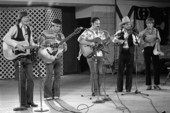 Don Grooms, James Billie, and friends performing at the 1985 Florida Folk Festival - White Springs, Florida.