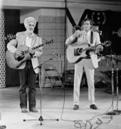 Gamble Rogers, right, and Paul Champion performing at the 1985 Florida Folk Festival - White Springs, Florida