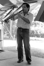 Jaime Bronsztein performing klezmer music at the 1986 Florida Folk Festival - White Springs, Florida