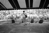 Gamble Rogers performing on the old marble stage at the 1987 Florida Folk Festival - White Springs, Florida