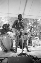 Haitian band Konbo Guinyn performing at the 1990 Florida Folk Festival - White Springs, Florida