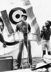 Key West Island Junkanoos playing calypso music - Key West, Florida.