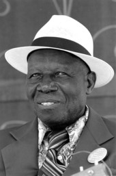 William "Washboard Bill" Cooke poses for a portrait