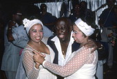 Scull sisters dancing with Facundo Rivero at Club Basque in Little Havana - Miami, Florida.