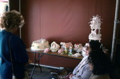 Cake decorator Ana Paz, right, displaying her creations at the Traditions Festival - Miami, Florida.