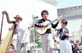 Jesus Rodriguez playing the Venezuelan harp at the Traditions Festival - Miami, Florida.