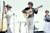 Jesus Rodriguez playing the Venezuelan harp at the Traditions Festival - Miami, Florida.