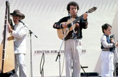 Jesus Rodriguez playing the Venezuelan harp at the Traditions Festival - Miami, Florida.