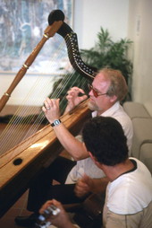 Jesus Rodriguez, right, and Dale Olsen performing at the Traditions Festival - Miami, Florida.