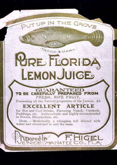 F. Higel's citrus syrup label.