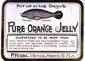 F. Higel's citrus jelly label.