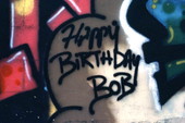 Close up of graffiti in the abandoned Bethlehem Baptist Church building - Sarasota, Florida.