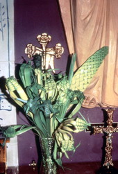 Catholic Church Easter decorations - Saint Augustine, Florida .
