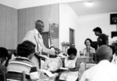 Dewey P. Williams leading sacred harp singing at S.E. Alabama & Florida Union Sacred Harp Sing- Campbellton, Florida