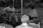 Gamble Rogers, right, with Roy Book Binder in a music workshop at the 1982 Florida Folk Festival in White Springs.