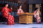 Musicians performing at the Splendid China theme park during a Chinese New Year show - Citrus Ridge, Florida.