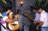 Musicians performing Mother's Day serenatas in Homestead, Florida.