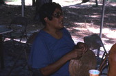Basket maker Ella Mae Huffman at the 1977 Florida Folk Festival - White Springs, Florida