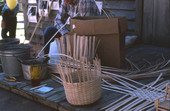 Baskets being worked on by Dewey Martin - Pensacola, Florida.