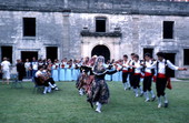 Minorcan dance group performing at Castillo de San Marcos ceremony - Saint Augustine, Florida