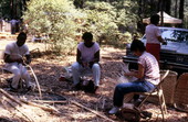 Alfonso and Clara Jennings making baskets - White Springs, Florida