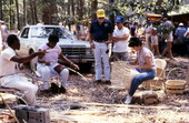 Alfonso and Clara Jennings making baskets - White Springs, Florida