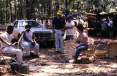 Alfonso and Clara Jennings making baskets - White Springs, Florida