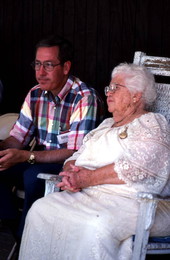 Florida Secretary of State Jim Smith and Mistress of Ceremonies Thelma Boltin - White Springs, Florida