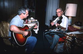 Jack Piccalo playing guitar and Richard Seaman playing fiddle - Jacksonville, Florida.