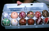 Pysanky eggs decorated by Evelyn Coskey - Starke, Florida