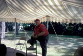 Chuck Larkin telling a story at the 1992 Florida Folk Festival - White Springs, Florida