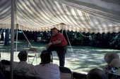 Chuck Larkin telling a story at the 1992 Florida Folk Festival - White Springs, Florida
