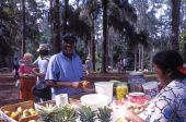 Street crier Tommy Walton at the 1995 Florida Folk Festival in White Springs.